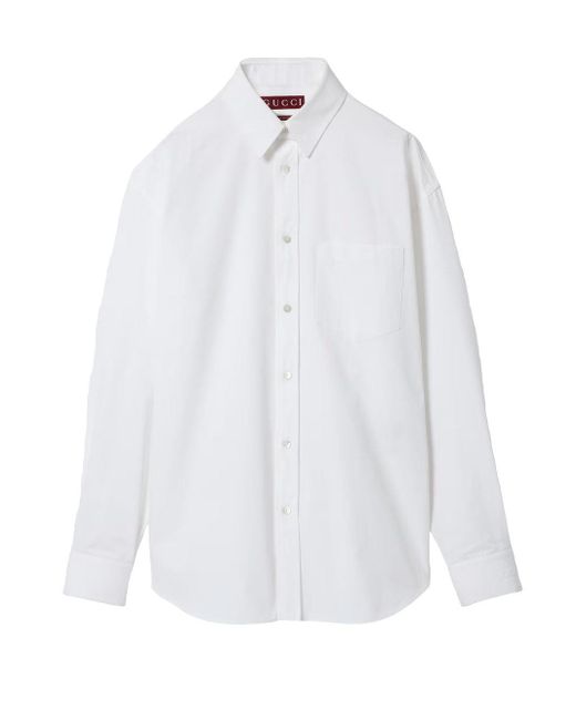 Camisa De Popelina, Talla Gucci de hombre de color White