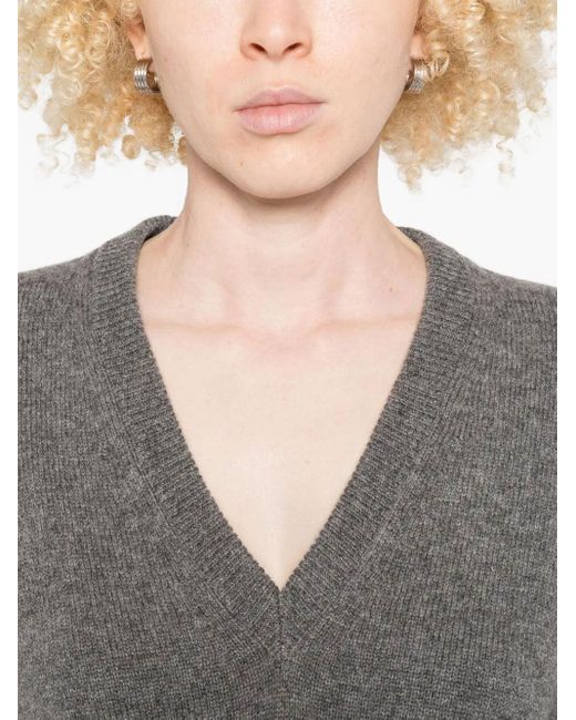 Jersey Con Cuello En V, Talla Jil Sander de color Gray