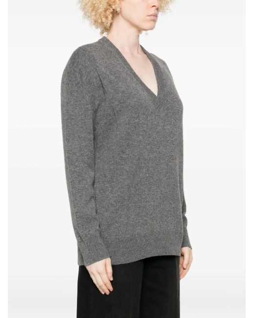Jersey Con Cuello En V, Talla Jil Sander de color Gray