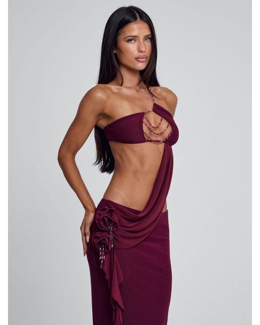 Outcast Red Raer Maxi Dress Burgundy