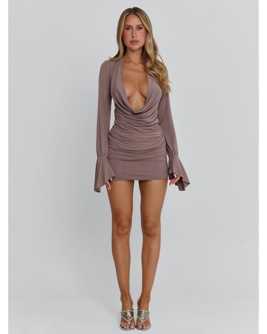 Outcast Purple Roxie Mini Dress Mauve