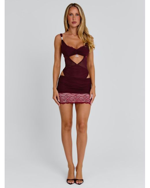 Outcast Red Vayla Mini Dress Deep