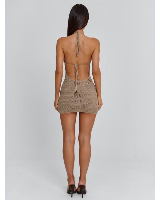 eviana mini dress tan OUTCAST EVIANA MINI DRESS TAN XS (0-2)