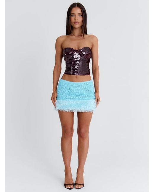 Outcast Blue Liila Mini Skirt