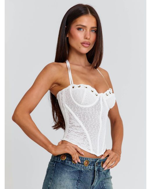 Outcast White Ardelle Corset Top