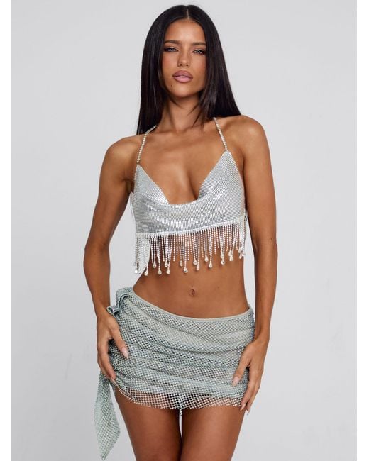 Outcast Gray Evane Mini Skirt