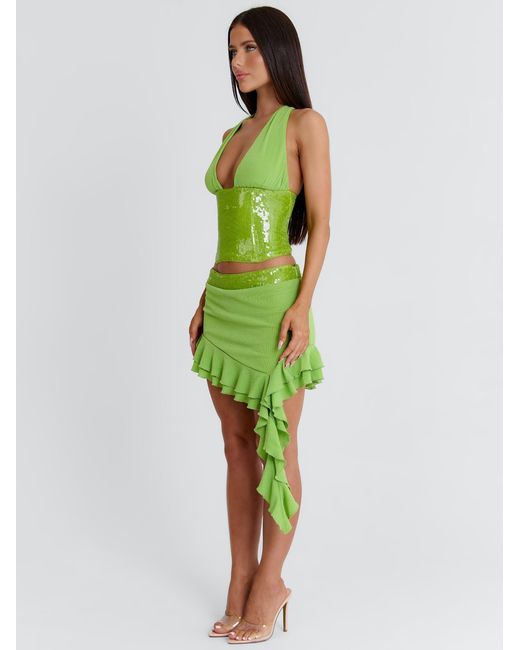 Outcast Green Kellee Mini Skirt