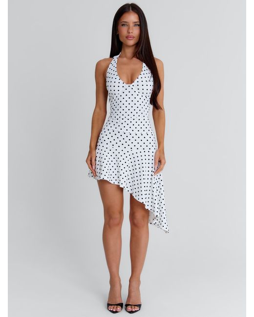 Outcast White Ziva Mini Dress Polka Dot