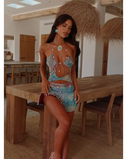 Outcast Brown Niki Mini Dress Opal Topaz
