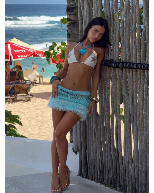Outcast Blue Liila Mini Skirt