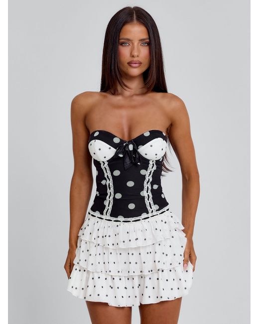 Outcast White Maritza Mini Dress Polkadot