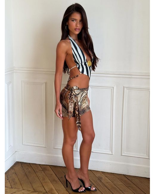Outcast Metallic Camellia Mini Dress Caliope