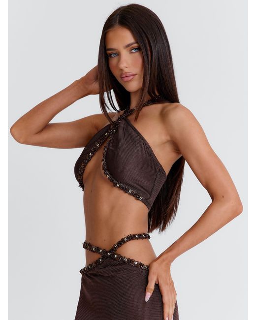 Outcast Brown Rai Top