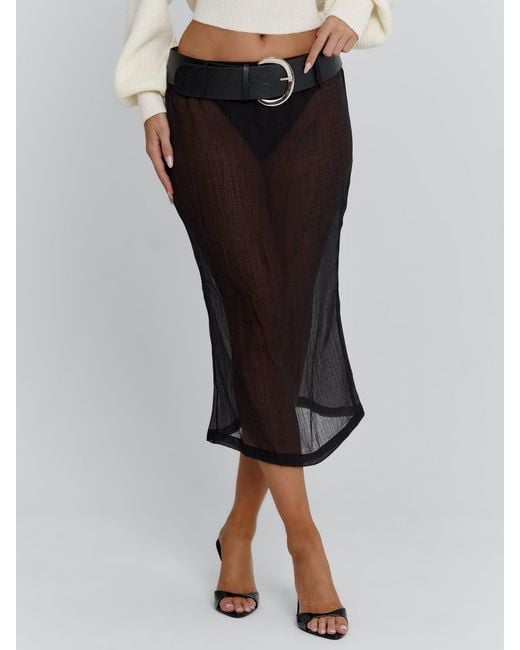 Outcast White Velana Midi Skirt