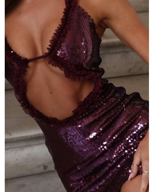 Outcast Purple Luciae Mini Dress