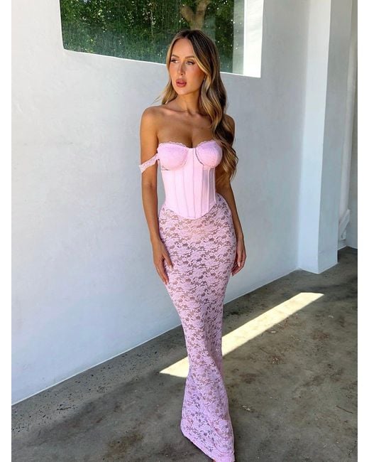 Outcast Zana Maxi Dress in Pink | Lyst
