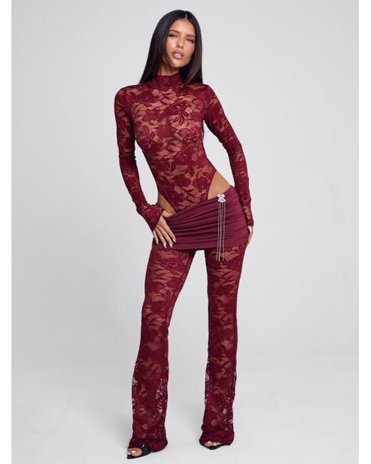 Outcast Red Roselle Bodysuit Wine