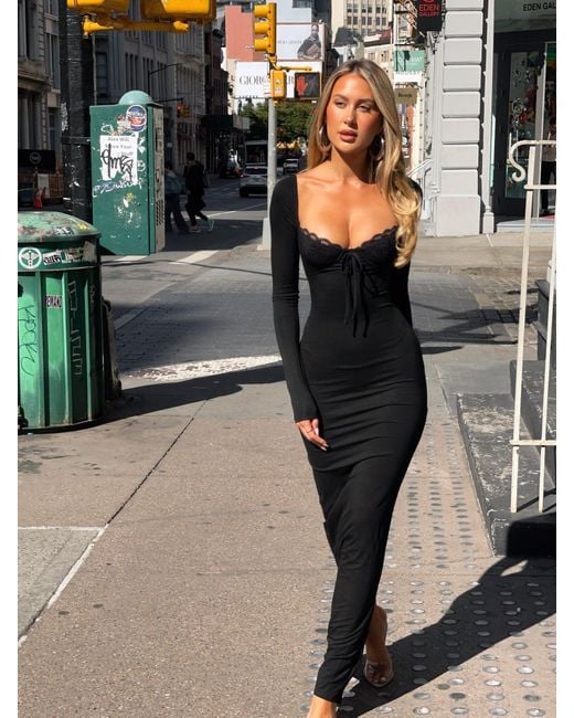 Outcast Black Dionne Long Sleeve Maxi Dress