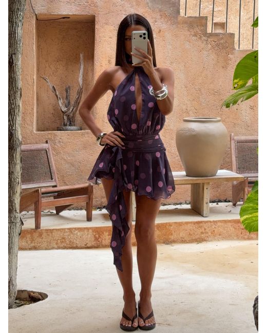 knee length dresses for ladies Romi Mini Dress Dark Mauve main image 0