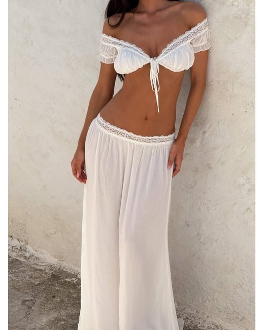 Outcast White Althaia Maxi Skirt