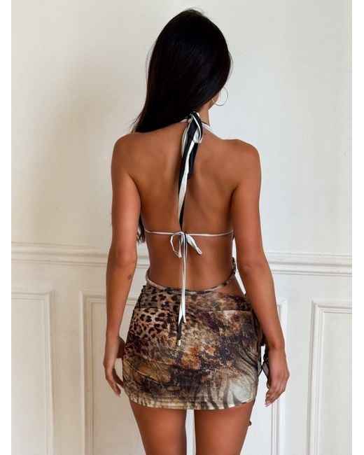 Outcast Metallic Camellia Mini Dress Caliope