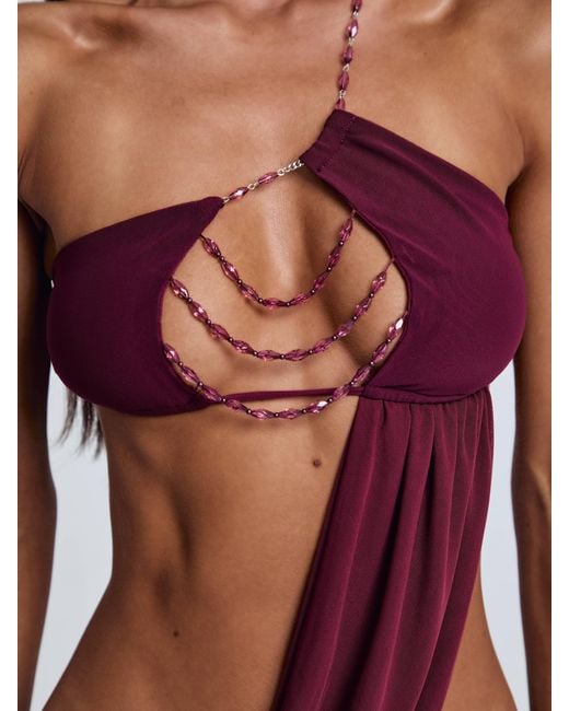 Outcast Red Raer Maxi Dress Burgundy