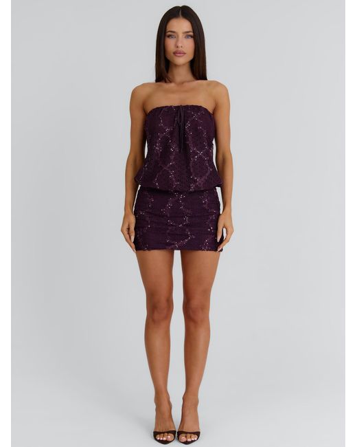 Outcast Red Ayanna Mini Dress Plum