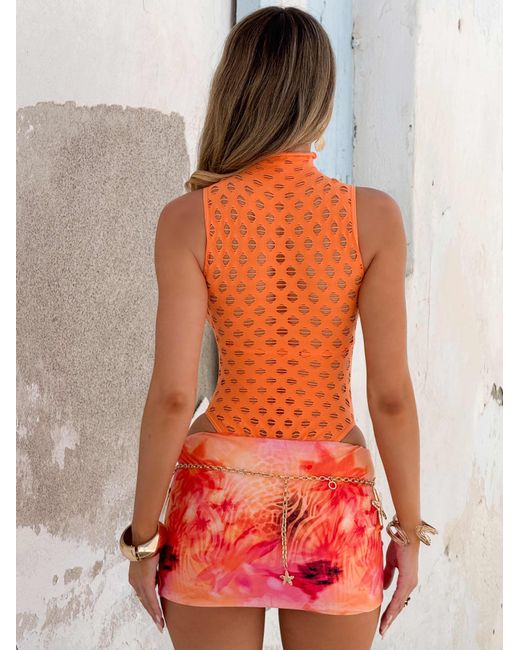 Outcast Orange Frey Bodysuit