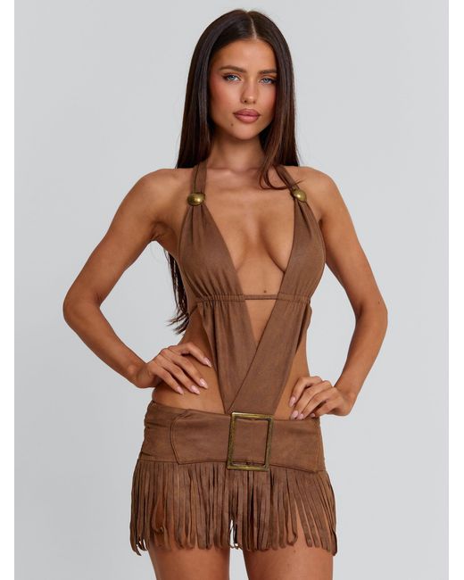 Outcast Brown Loure Mini Dress