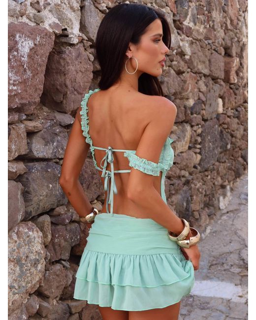 Outcast Green Giada Mini Dress Mint
