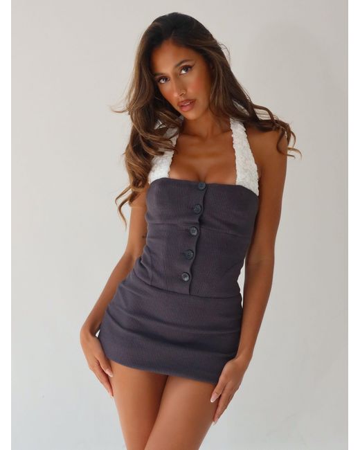 Outcast Gray Emmarose Mini Dress Charcoal