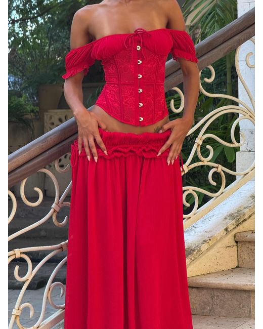Outcast Red Lubela Corset Top