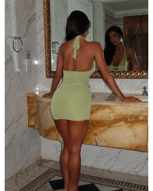 Outcast Gray Theodora Mini Dress Matcha