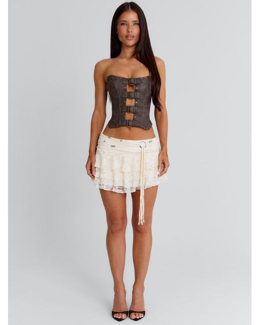 Outcast White Briellie Mini Skirt