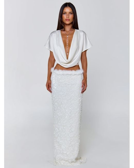 Outcast White Milliana Maxi Skirt