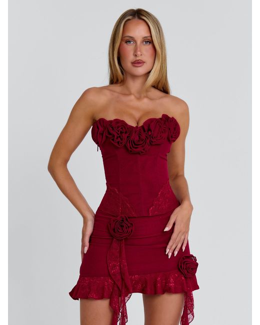 Outcast Red Evelane Mini Skirt