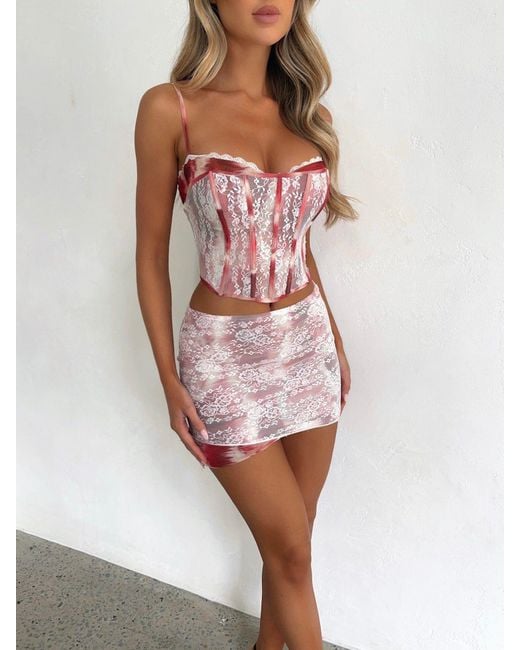 Outcast White Corset Top Rosewood