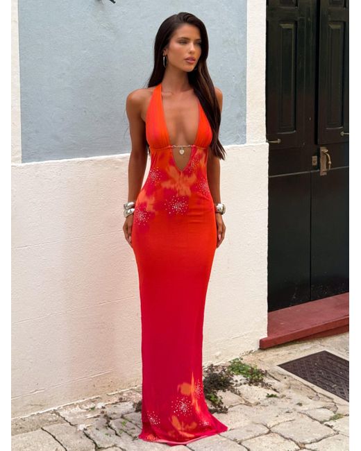 Outcast Wolfe Maxi Dress Sunset in Orange | Lyst