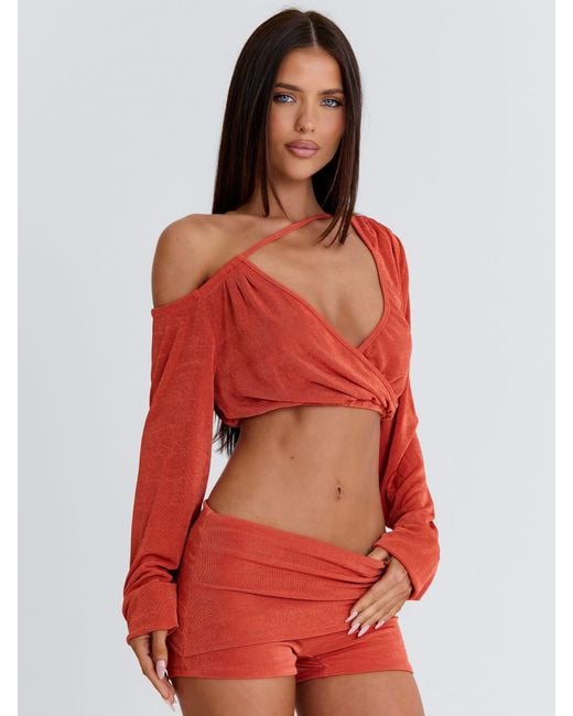 Outcast Red Briela Crop Top Rust