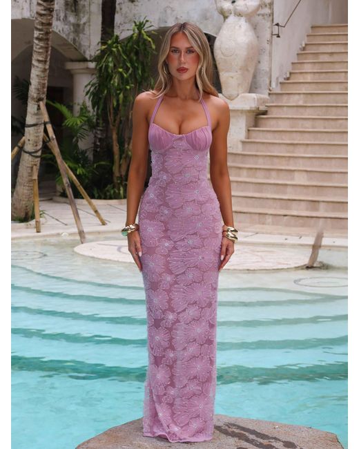 Outcast Moliex Maxi Dress Dusty Rose in Green | Lyst