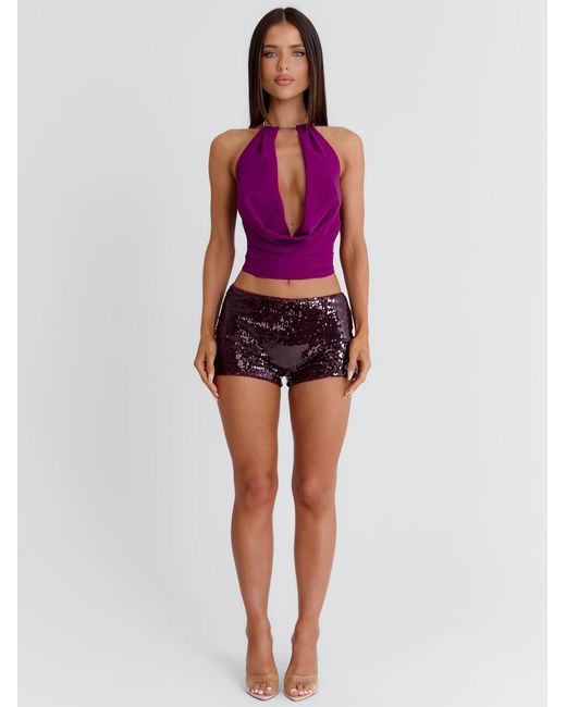 Outcast Purple Shayna Crop Top