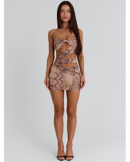 Outcast Brown Alayna Mini Dress Narita
