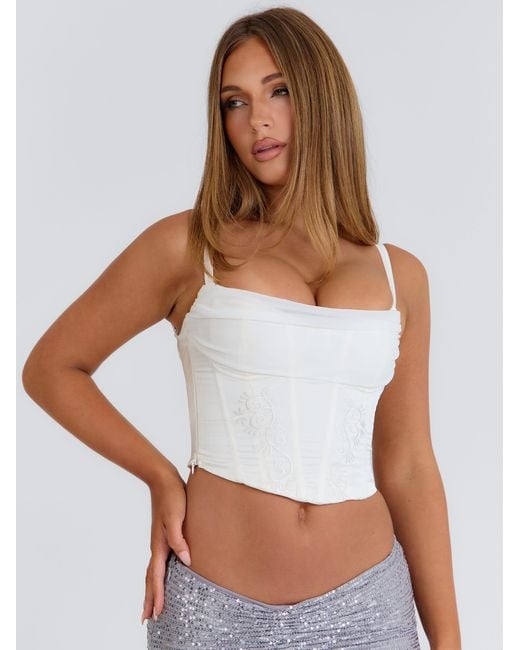 Outcast White Hyacinth Corset Top