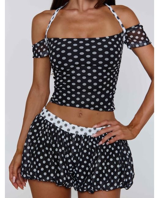 Outcast Black Marlowe Shorts Polka Dot