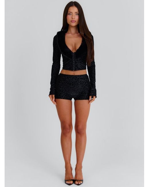 Outcast Blue Karissa Shorts Leopard