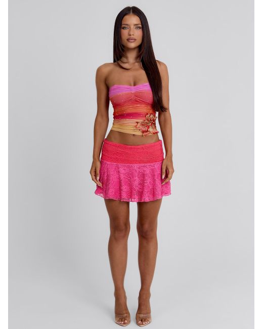 Outcast Pink Hallie Mini Skirt