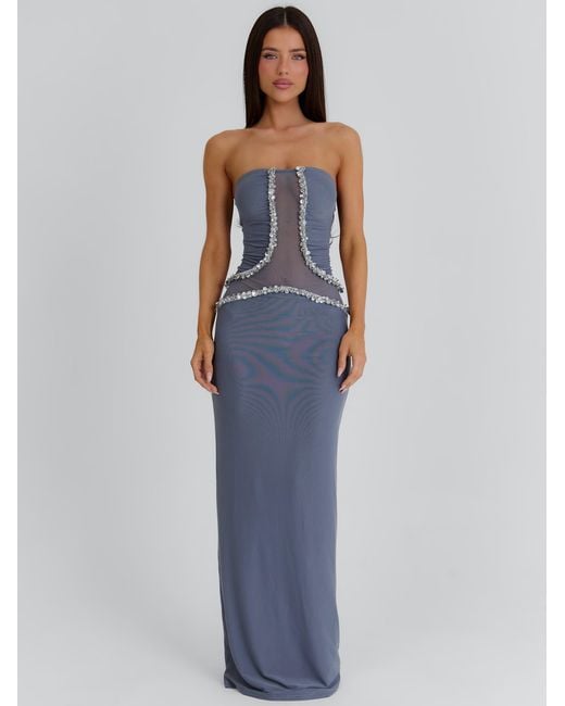 Outcast Gray Kaisha Maxi Dress Steel