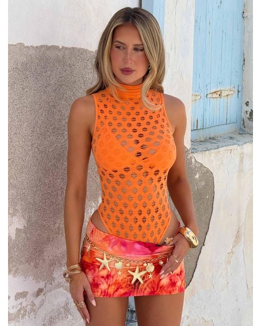 Outcast Orange Frey Bodysuit