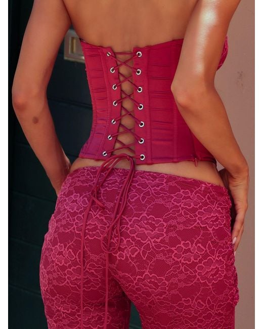Outcast Red Summei Corset Top Burgundy