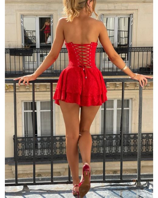 Outcast Red Lorelei Mini Dress